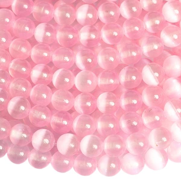 R�zsasz�n szelenit gy�ngy�k 6 mm f�lhossz� zsin�r