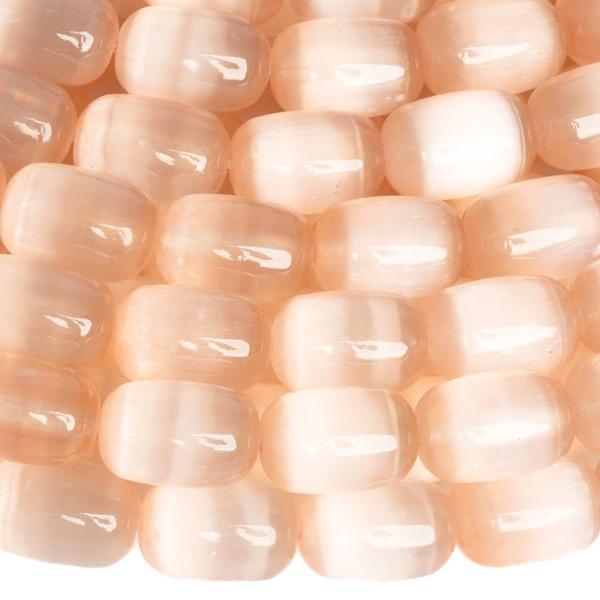 Lazacsz�n� szelenit gy�ngy�k 8�12 mm hengerek f�lhossz� zsin�r