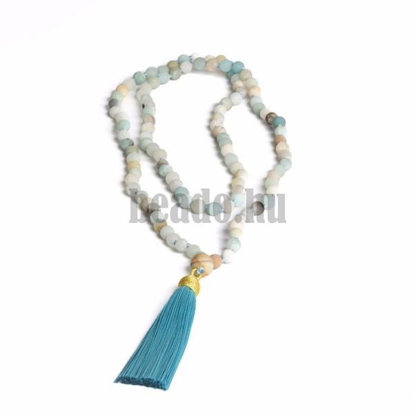 Japa Mala nyaklnc amazonit 6 mm matt