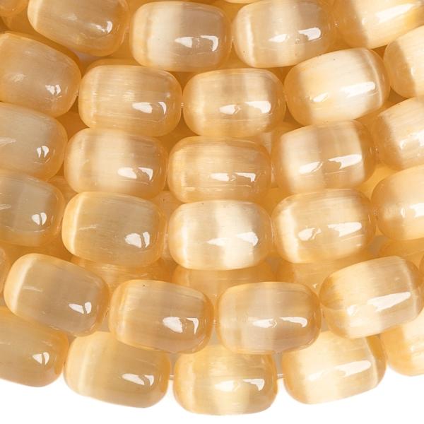 Narancss�rga szelenit gy�ngy�k 8�12 mm hengerek f�lhossz� zsin�r