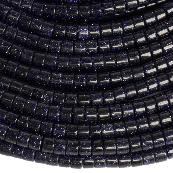 K�k homokk� gy�ngy�k 2�3 mm rondell�k f�lhossz� zsin�r