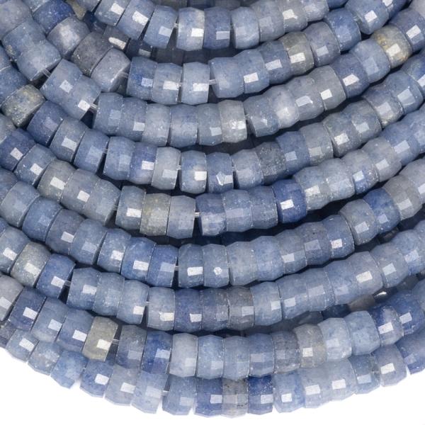 K�k aventurin gy�ngy�k 4x2,5mm heishi csiszolt f�lhossz� zsin�r