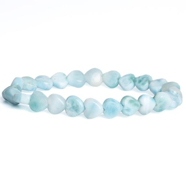Kark�t� larimar sz�vecske � 8 mm
