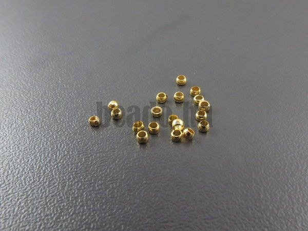 Nagy lyuk gyngy 2x1, 2 mm arany 100 db