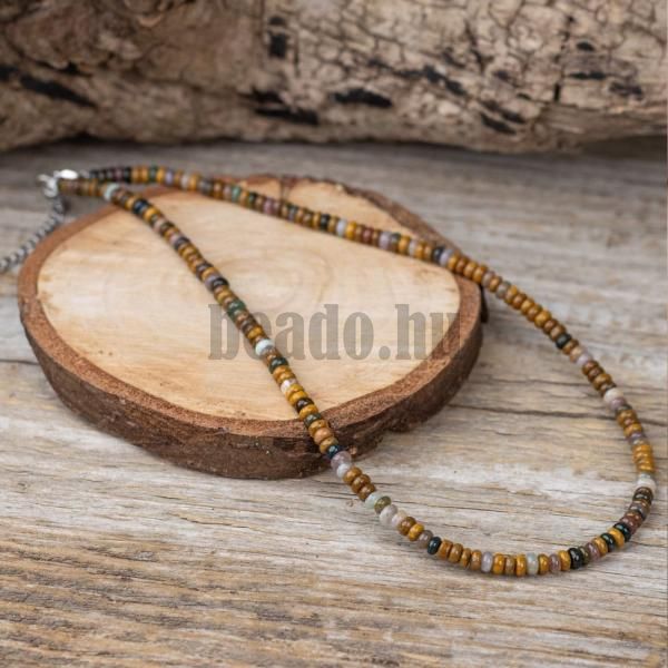 Choker nyaklnc rondell 4x2 mm tengeri jspis