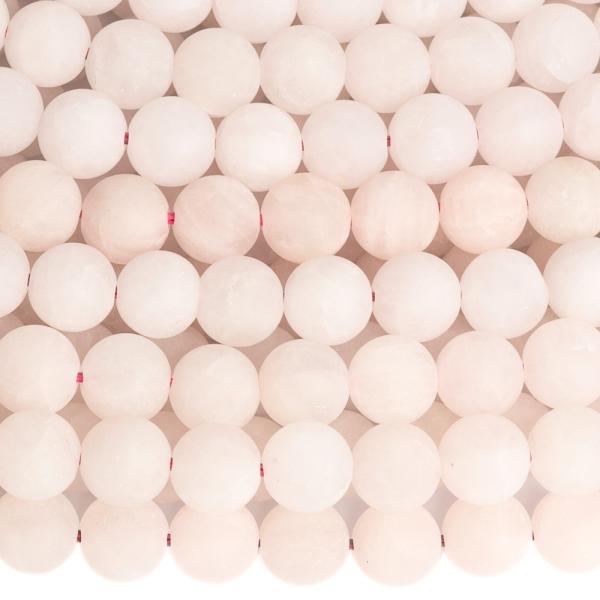 R�zsakvarc gy�ngy�k 8,5 mm matt zsin�r