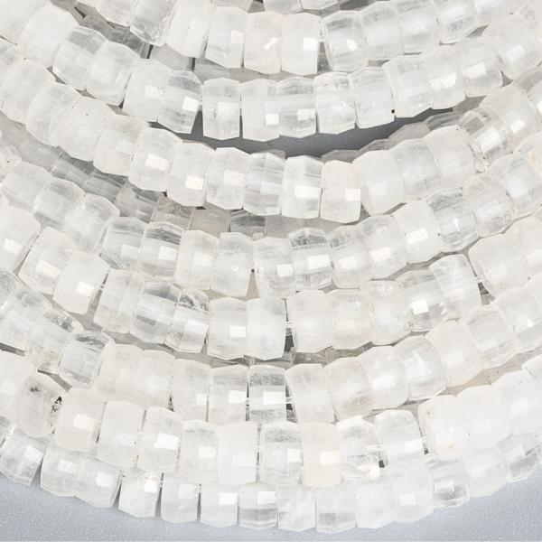 Hegyikrist�ly gy�ngy�k 4x2,5mm heishi csiszolt f�lhossz� zsin�r