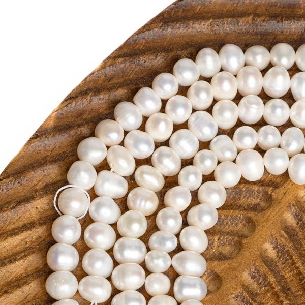 Teny�sztett gy�ngy gy�ngy�k 7 - 7,5 mm zsin�r