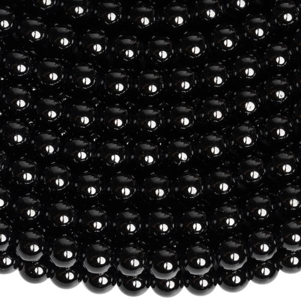 Spinel fekete gy�ngy�k 4 mm zsin�r