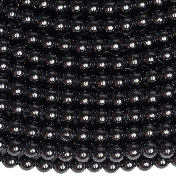 Turmalin fekete gy�ngy�k 2,5 mm zsin�r