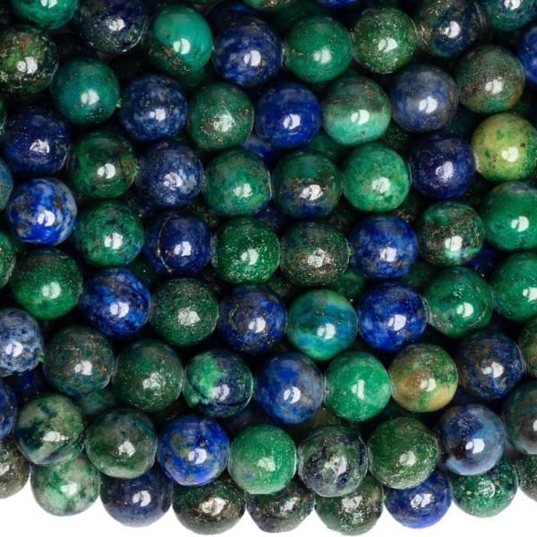 Lapis lazuli �s krizokolla gy�ngy�k 6 mm zsin�r