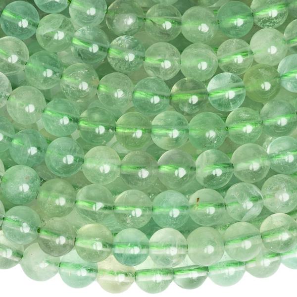 Fluorit z�ld gy�ngy�k 6,5 mm zsin�r