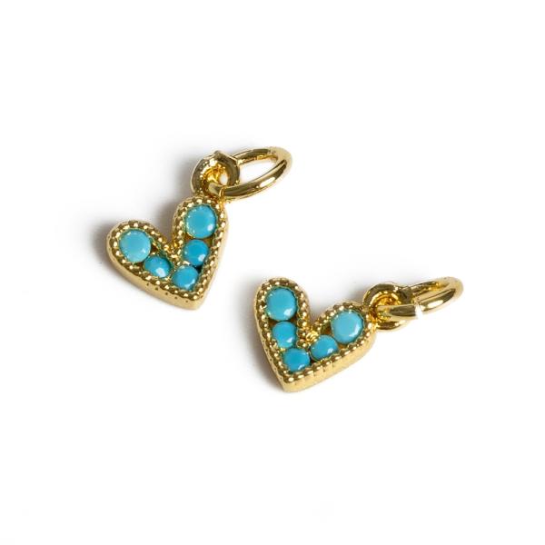 Sz�vecske med�l arany t�rkiz cirkonnal