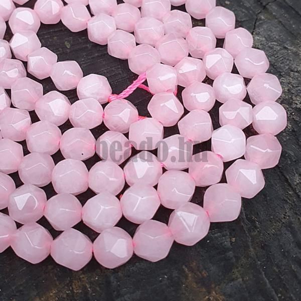 Rzsakvarc gyngyk 6 mm bicone csiszols zsinr