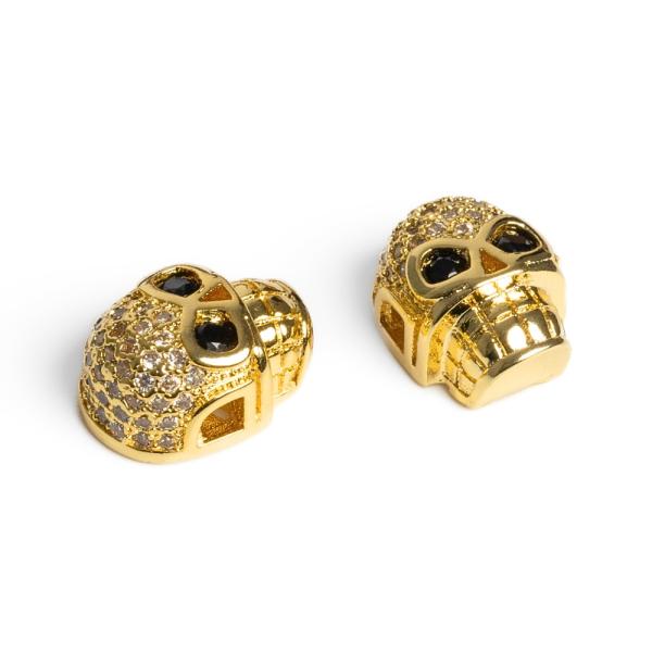 Koponya gy�ngy arany feh�r cirkonnal