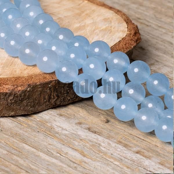 Jadeit gyngyk 8 mm halvnykk ttetsz zsinr