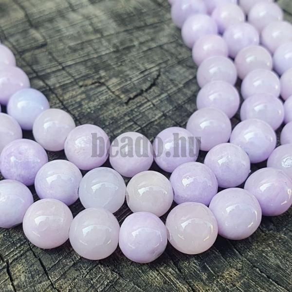 Jadeit gyngyk 8 mm tejlila zsinr