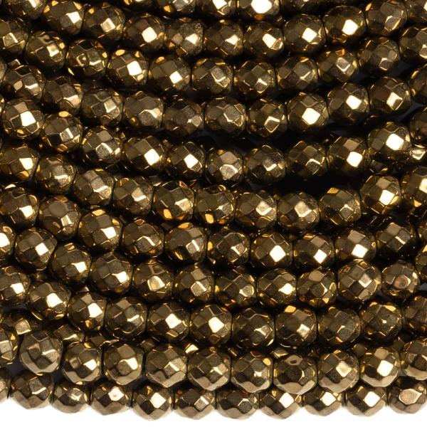 Hematit gy�ngy�k 3 mm r�z csiszolt zsin�r