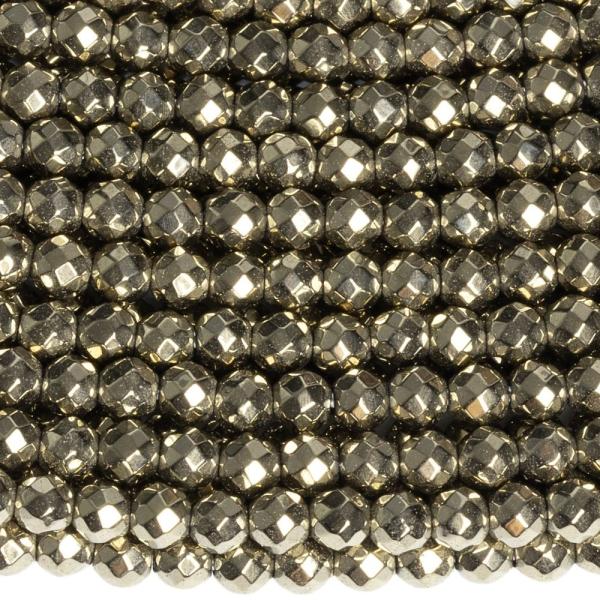 Hematit gy�ngy�k 3 mm halv�nyarany csiszolt zsin�r