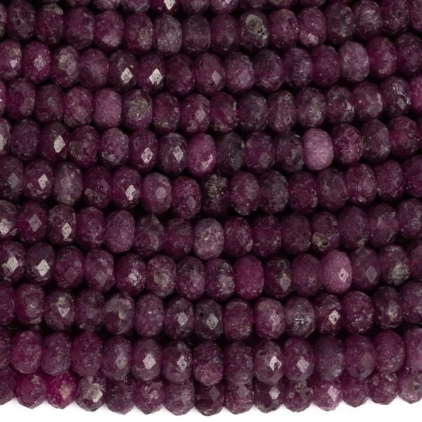 Rubin gyngyk 4x3 mm fnk csiszolt zsinr