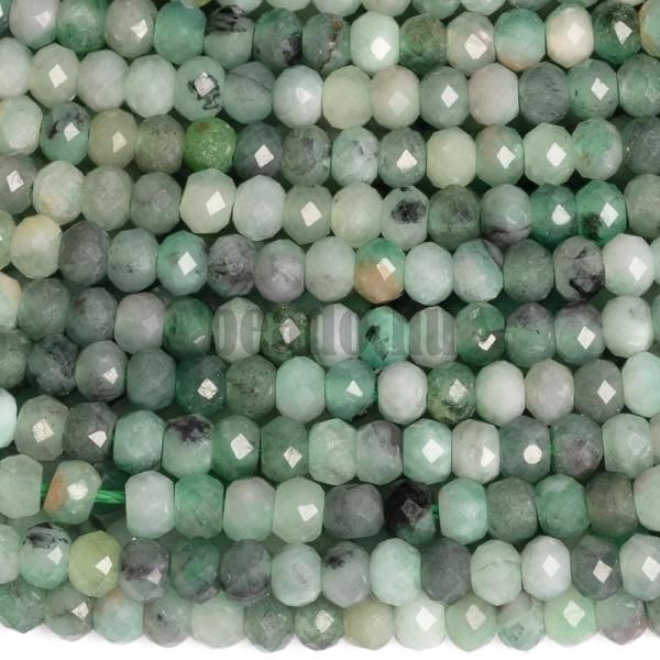 Smaragd gyngyk 3x2 mm fnk csiszolt zsinr