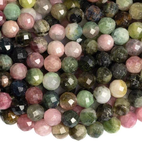 Turmalin gy�ngy�k 5 mm csiszolt (hercegn� kever�k) f�lhossz� zsin�r