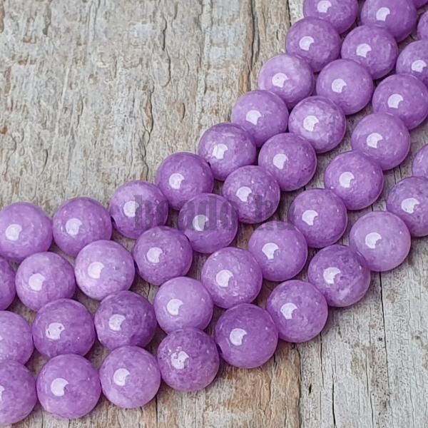 Jadeit gyngyk 8 mm ametiszt utnzat zsinr