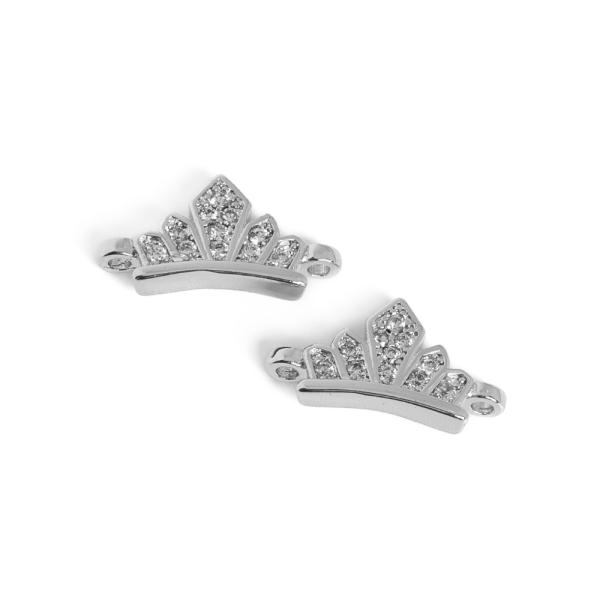 Hercegn� korona kisebb k�zdarab ez�st feh�r cirkonnal