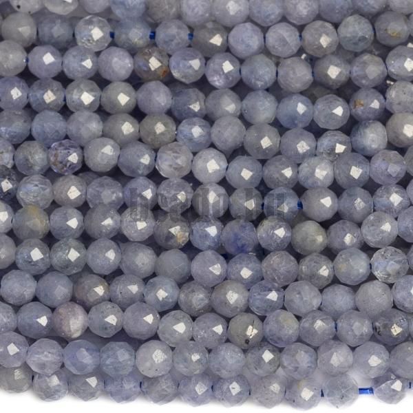 Tanzanit gyngyk 2,5 mm csiszolt zsinr