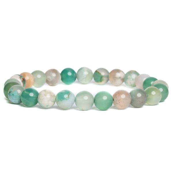 Sakura ach�t r�zsasz�n-z�ld gy�ngy kark�t� 8 mm