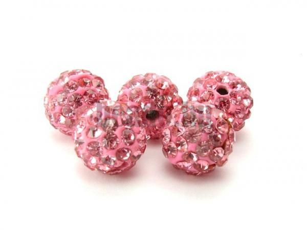 Shamballa gyngy 10 mm halvnyrzsaszn 5 db