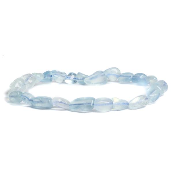 Kark�t� akvamarin nugget 6x8 mm