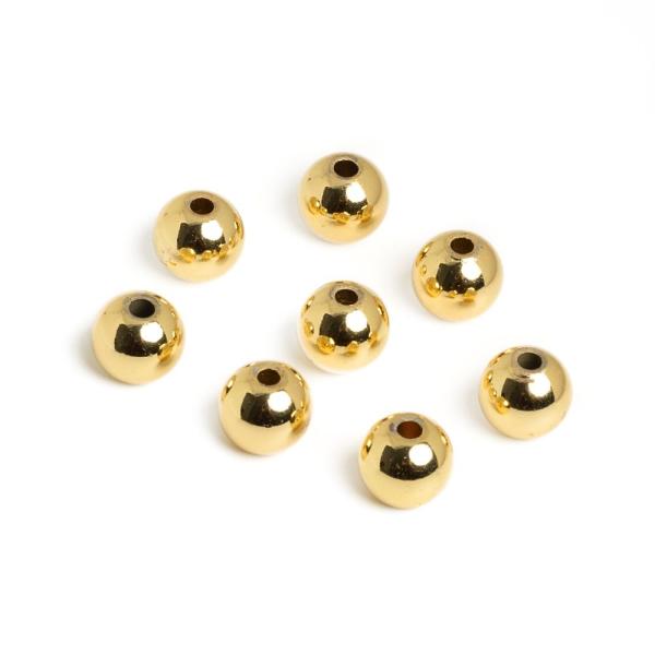 Aranysz�n� gy�ngy�k 8 mm nemesac�l 8 db
