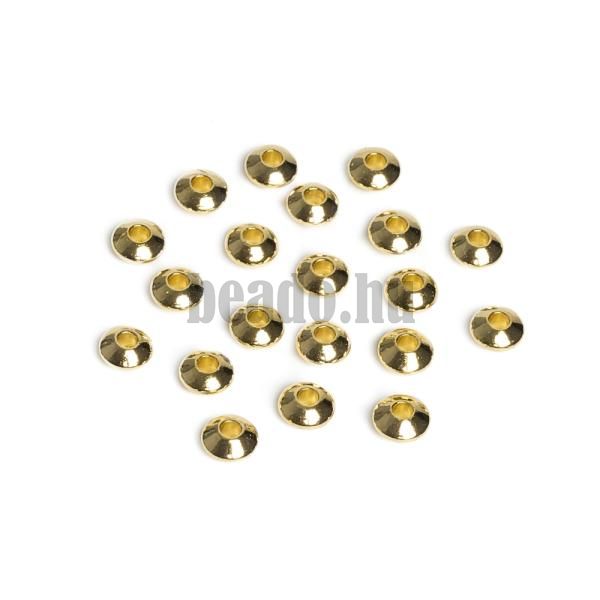 Charm k�zdarab 6x3 mm f�nk arany min�s�gi bevonat 20 db