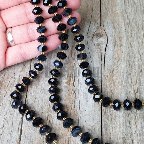 koralky-z-mineralu-achat-krajkovy-cierny-6x10mm-brusene-rondelky-fazetovane-leskle-cierno