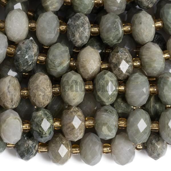 Seaweed kristly gyngyk 6x10 mm rondell csiszolt flhosz zsinr