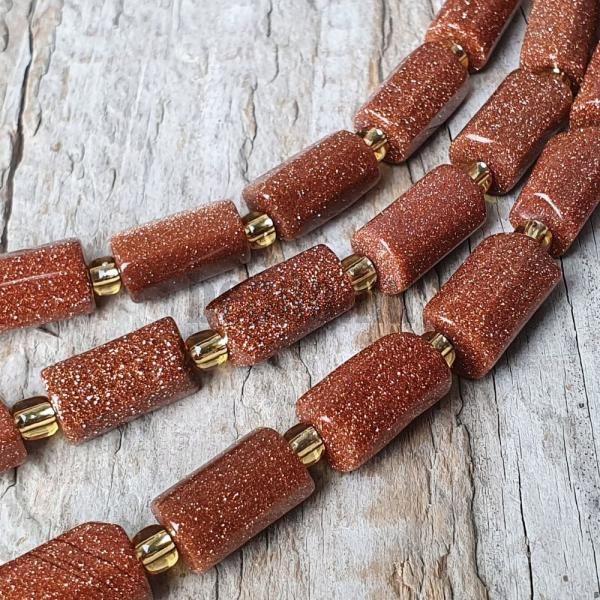 Arany homokk gyngyk 8x12 mm hengerek fnyes flhossz zsinr
