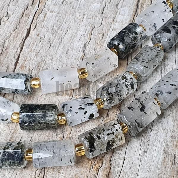 Kristly zrvnyos gyngyk 8x12 mm hengerek fnyes flhossz zsinr