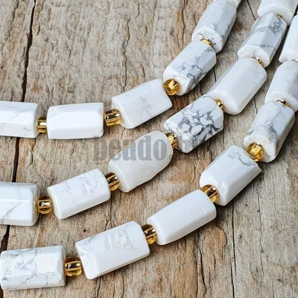 Howlit gyngyk 8x12 mm hengerek fnyes flhossz zsinr