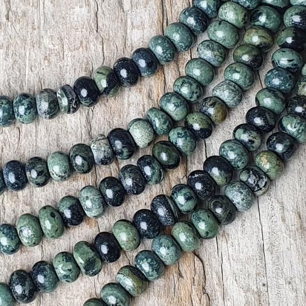 Kambaba jspis gyngyk 4x6 mm vastag rondell flhossz zsinr