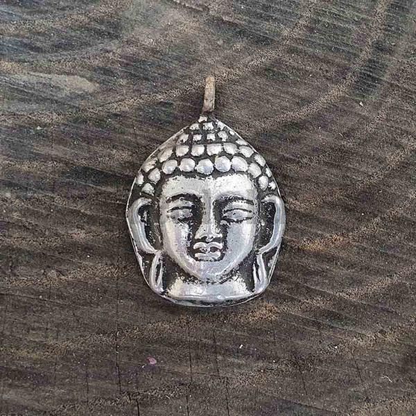 Buddha fém medál antik ezüst
