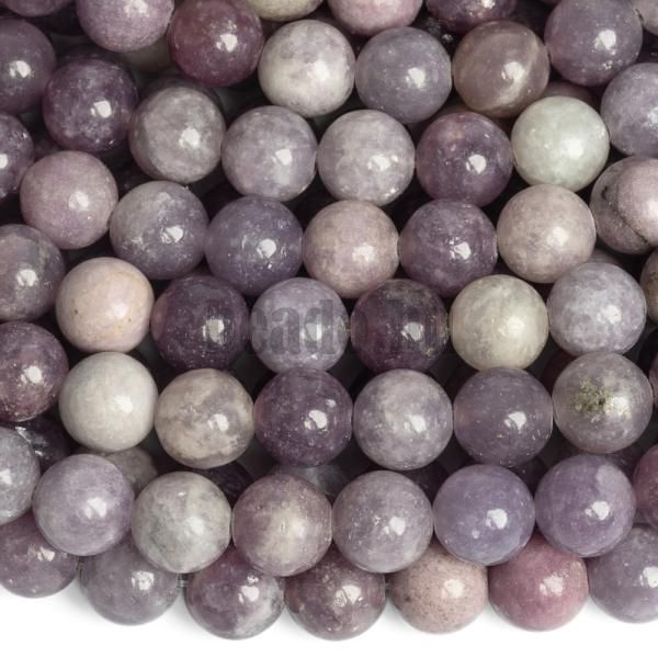 Lepidolit gyngyk 8 mm A-osztly zsinr