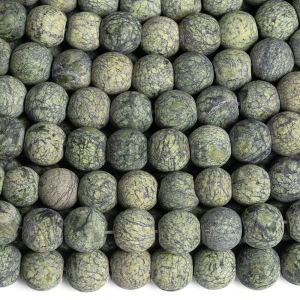 Szerpentin gy�ngy�k 8 mm matt zsin�r