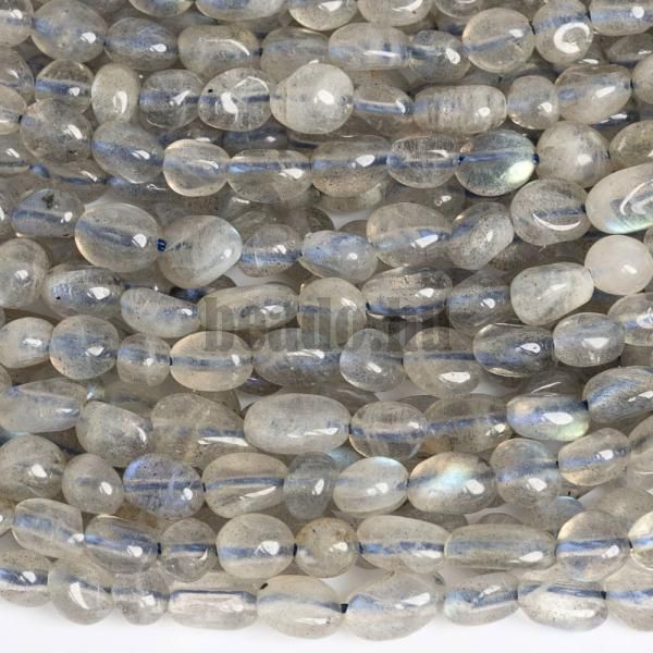 Labradorit nyers gyngyszemek 4x6 mm zsinr