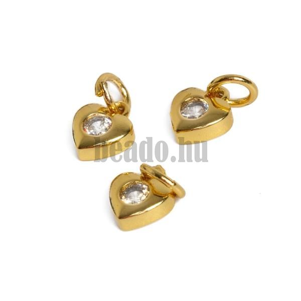 Miniszv medl arany fehr cirkonnal