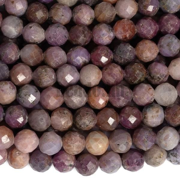 Rubelit gyngyk 6 mm csiszolt A-osztly flhossz zsinr