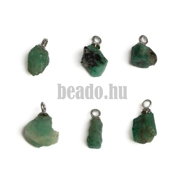 Smaragd nyers minifgg antikezst szemmel rozsdamentes aclbl