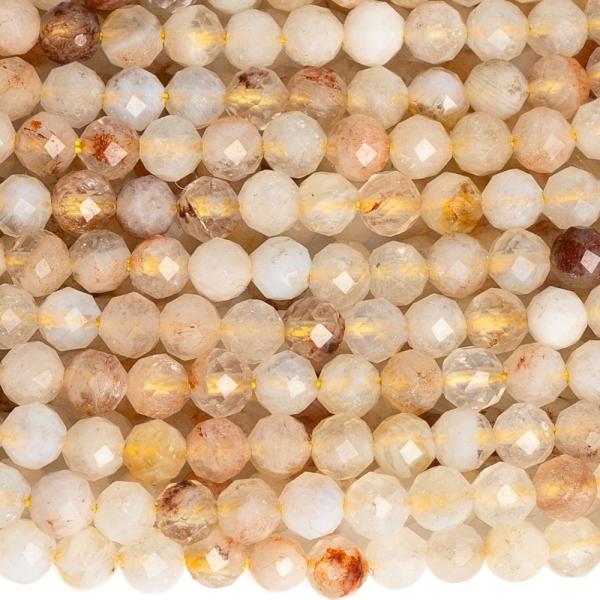 Citrin feh�r s�rga gy�ngy�k 3 mm csiszolt zsin�r