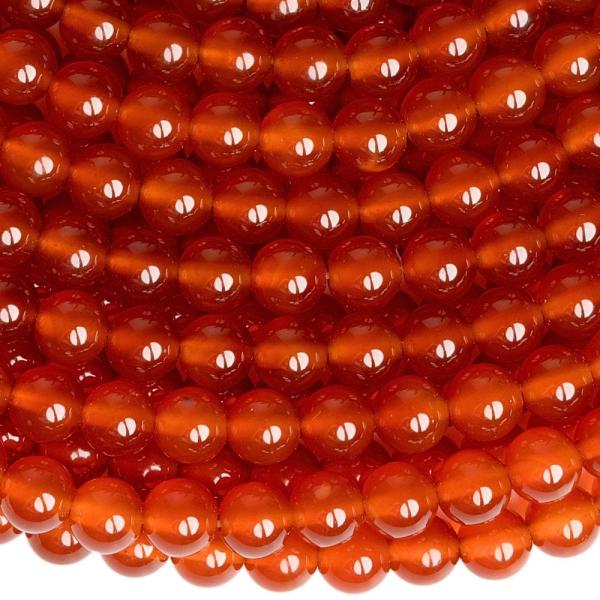 Karneol gy�ngy�k 6 mm zsin�r