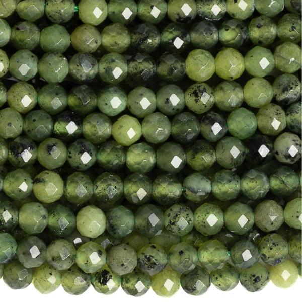 Z�ld jadeit gy�ngy�k 3,5 mm csiszolt zsin�r